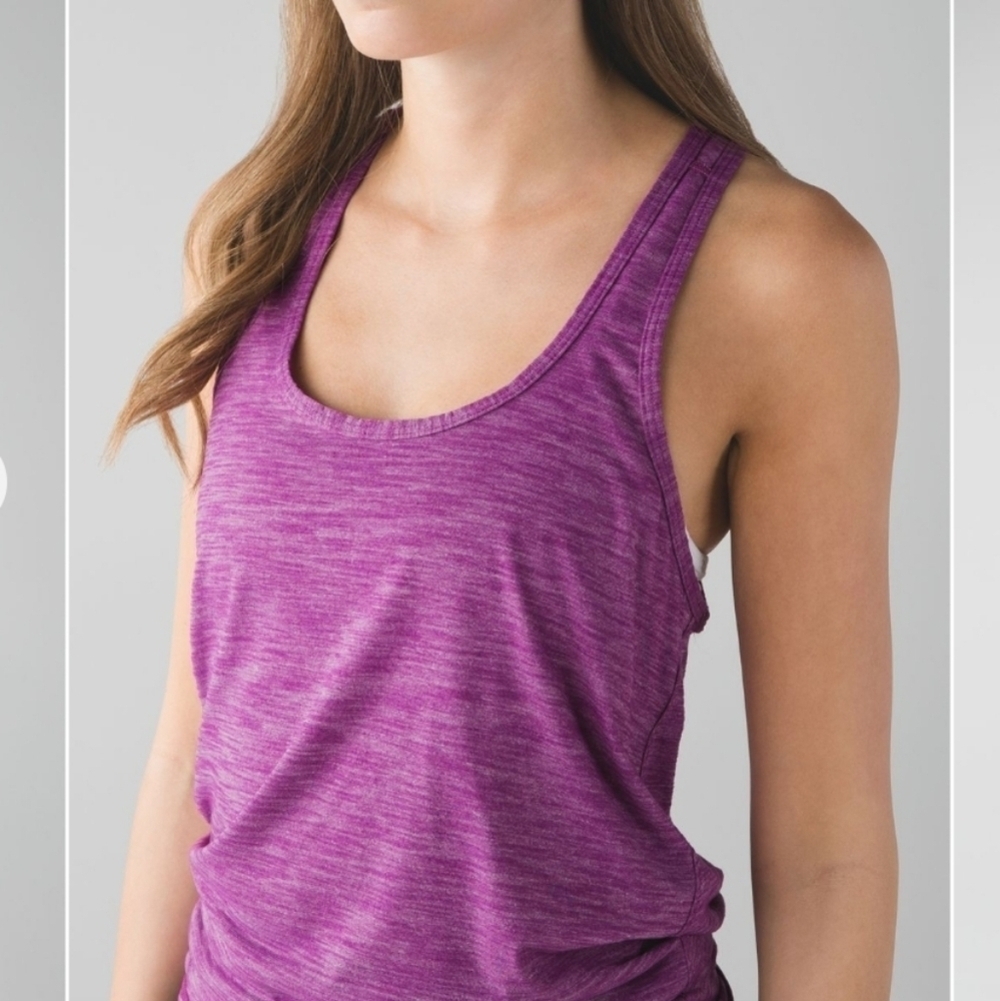 Lululemon Salute the Sun Tank Heathered Regal Plum Size ?  ‎ Athleticwear Casual